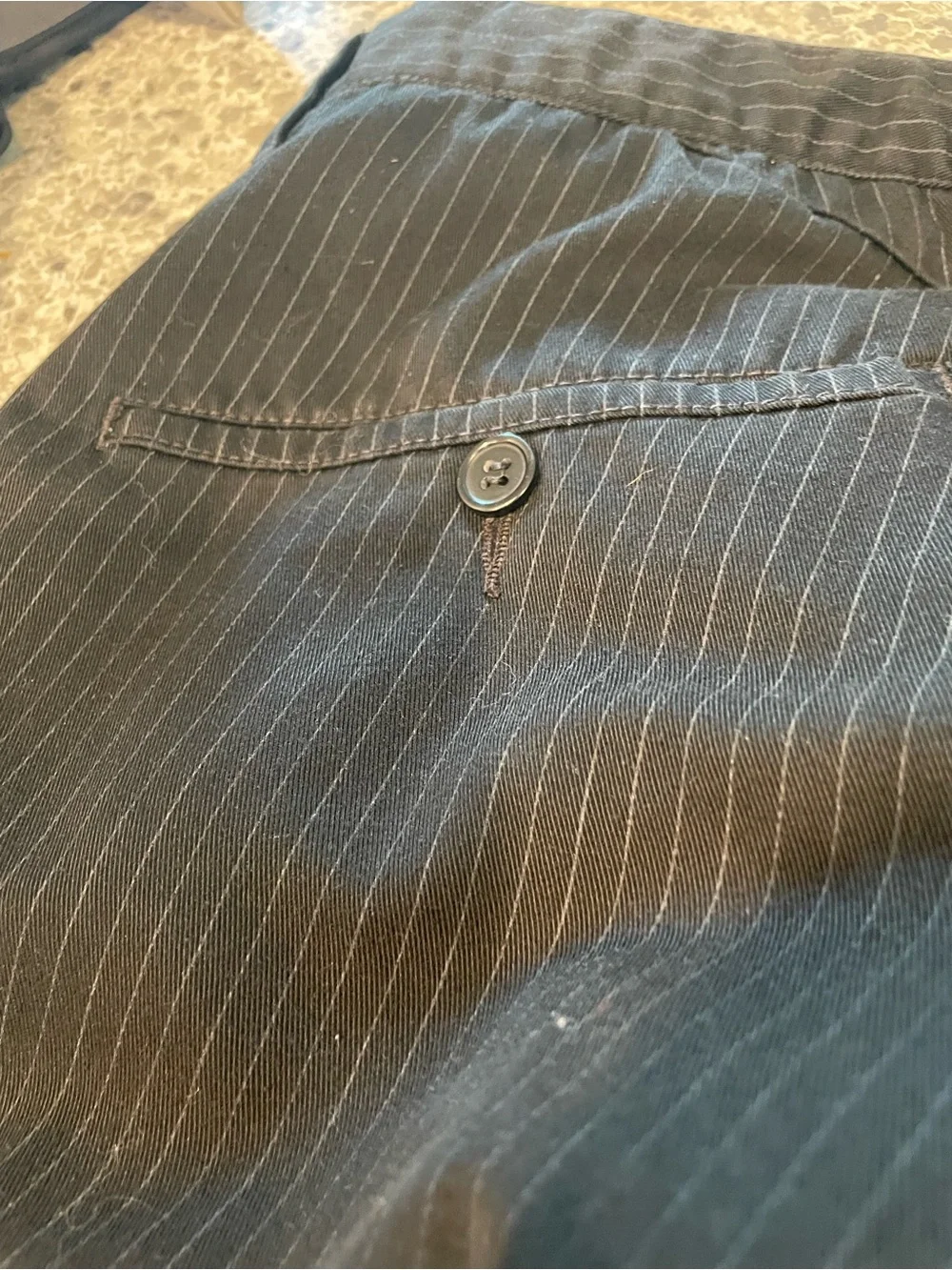 Volcom black pinstripe